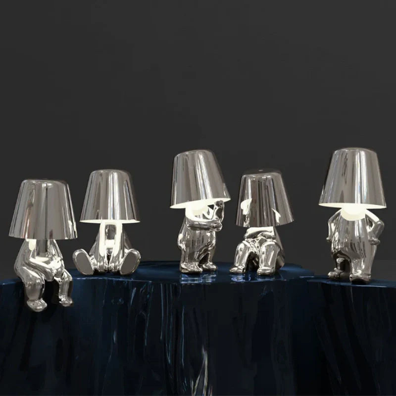 Dimmable Table Lamp – Resin, Playful Shape for Office or Bedroom Decoration