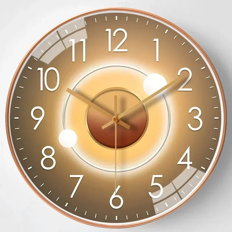 Wall clock – Classic design in black and white, quiet decoration for living room or bedroom