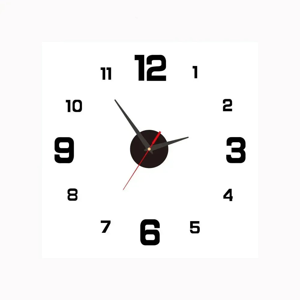 Wall clock – Classic design in black and white, quiet decoration for living room or bedroom