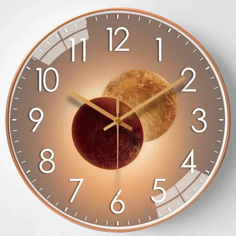 Wall clock – Classic design in black and white, quiet decoration for living room or bedroom