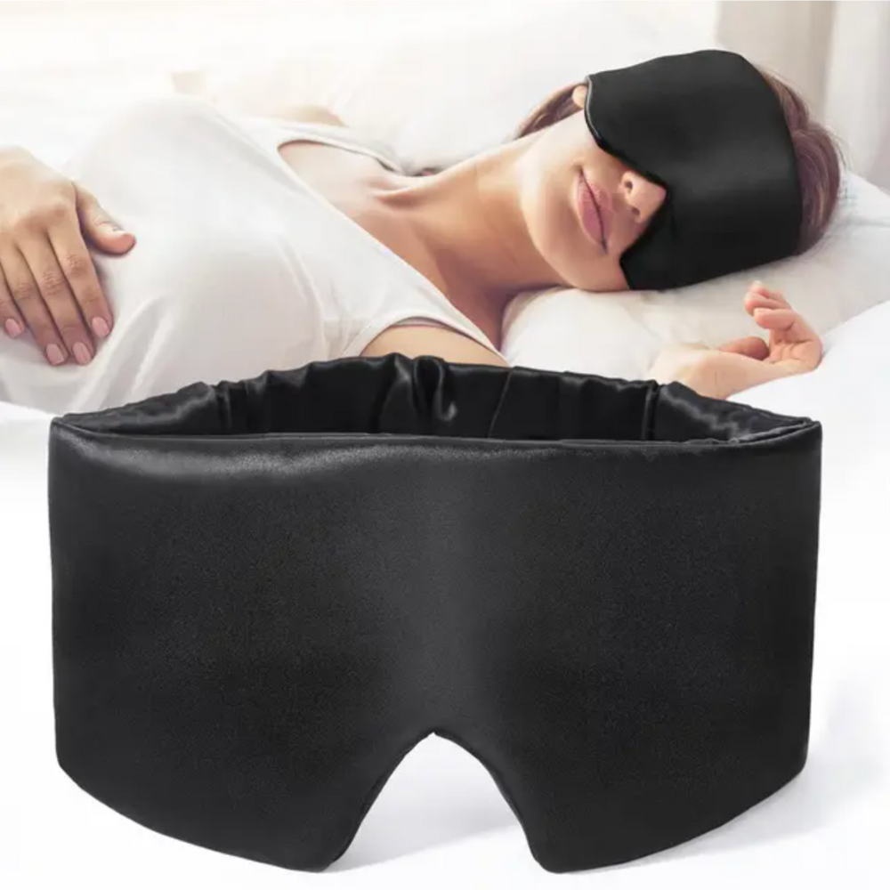 Silk Eye Mask – 100% Mulberry Silk, Full Light Blocking for Relaxation and Travel Comfort