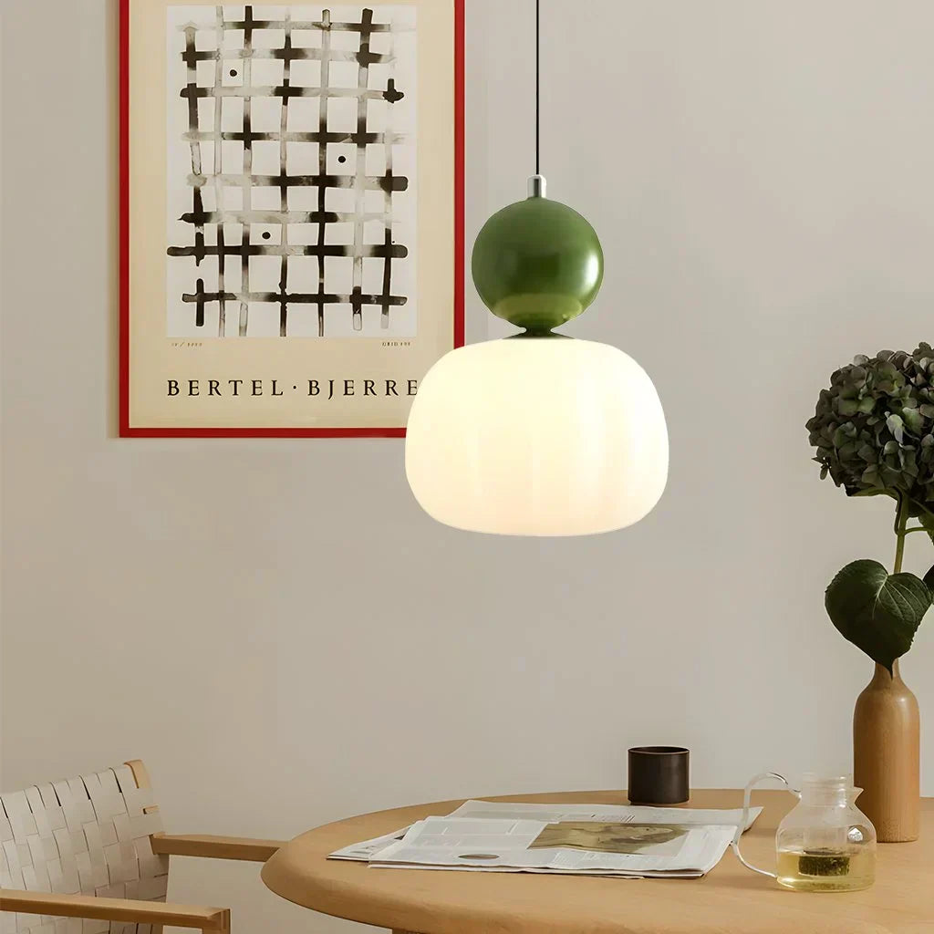 Lampa wisząca w stylu art déco – metal w kolorze kremowym, wzornictwo Bauhausu do dekoracji salonu lub jadalni