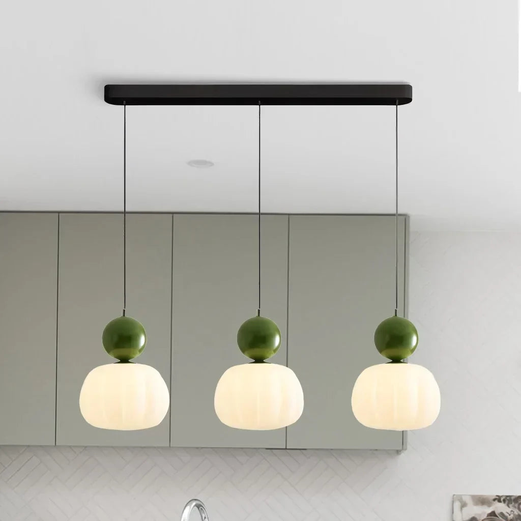Lampa wisząca w stylu art déco – metal w kolorze kremowym, wzornictwo Bauhausu do dekoracji salonu lub jadalni