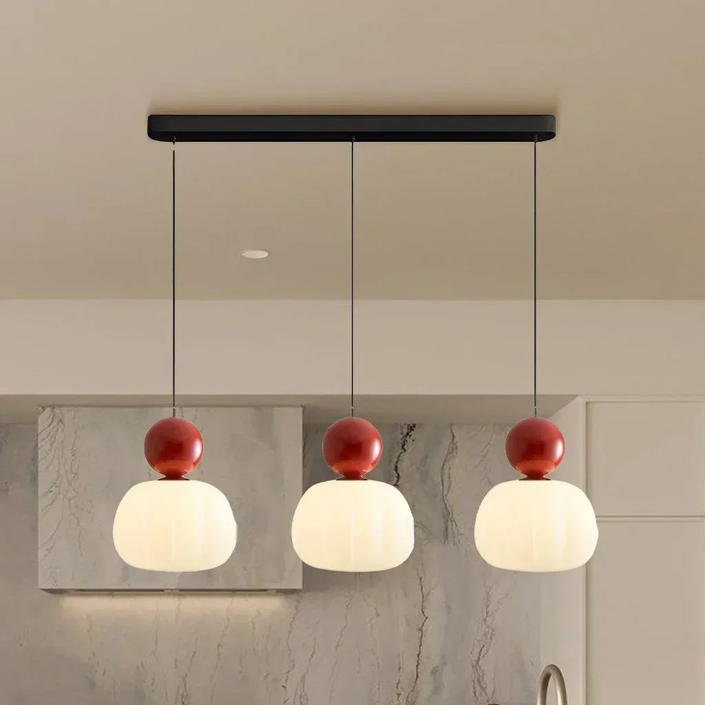 Lampa wisząca w stylu art déco – metal w kolorze kremowym, wzornictwo Bauhausu do dekoracji salonu lub jadalni