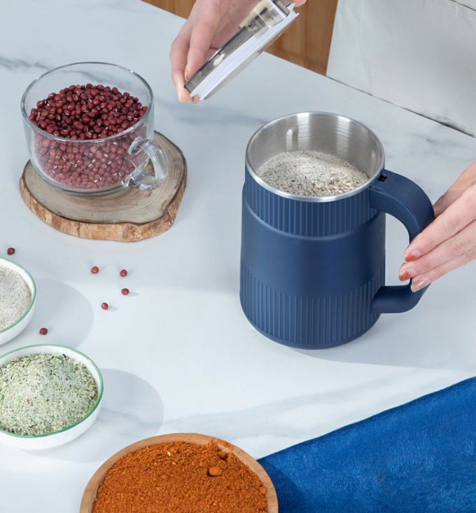 Elektrisk Kværn – Rustfrit Stål, Kompakt Design til Kaffe, Korn og Krydderier i Køkkenet