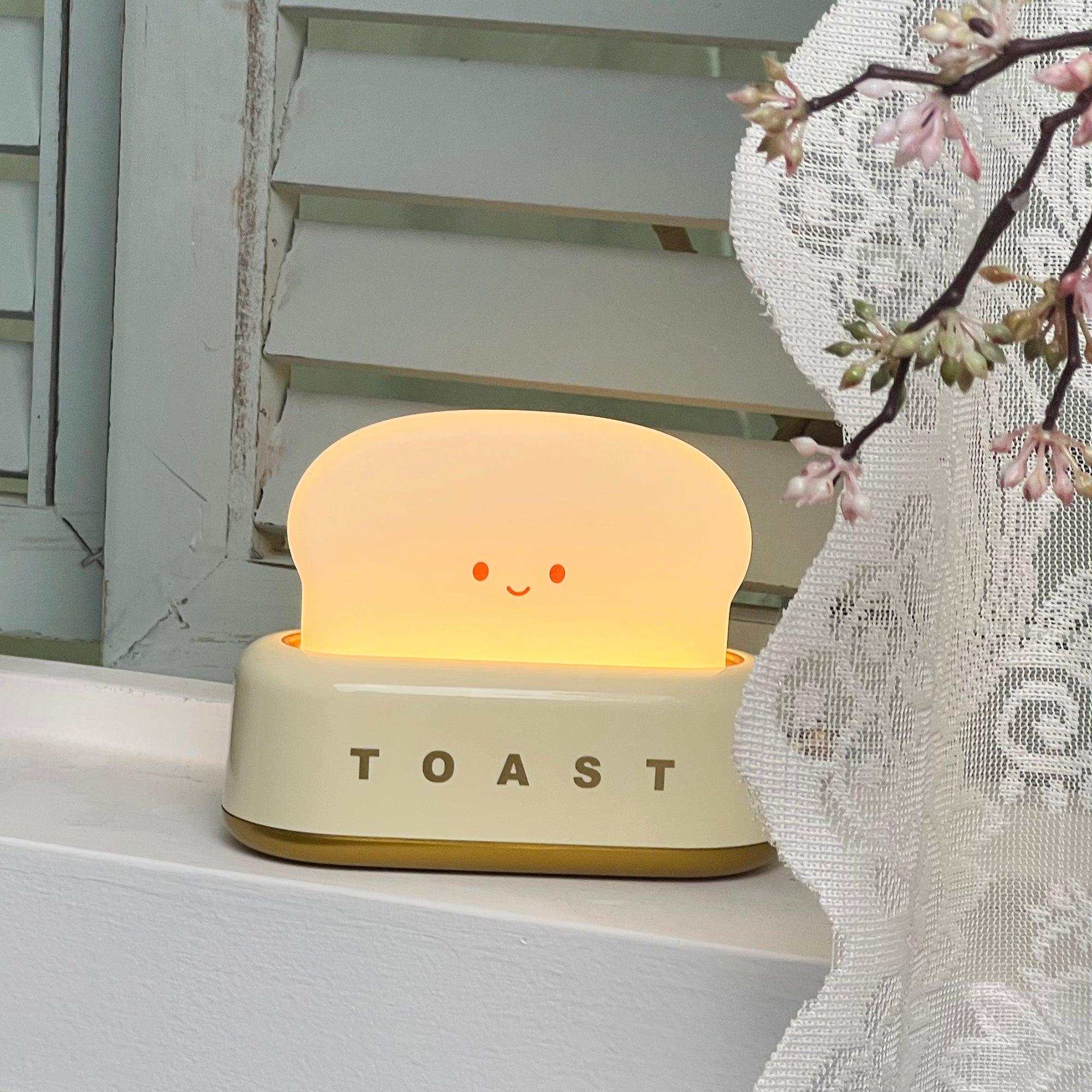 Toaster Nattelys – Metal og Akryl, Varm Hvid til Soveværelse eller Studenterbolig Dekoration