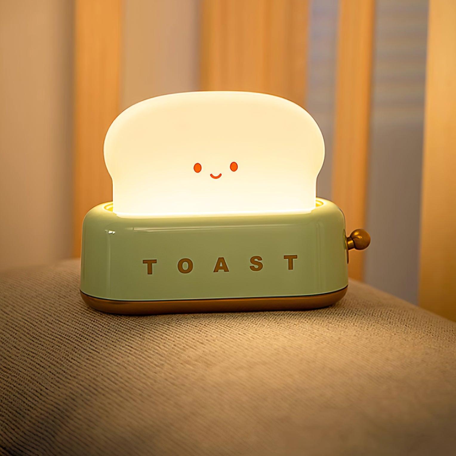 Toaster Nattelys – Metal og Akryl, Varm Hvid til Soveværelse eller Studenterbolig Dekoration