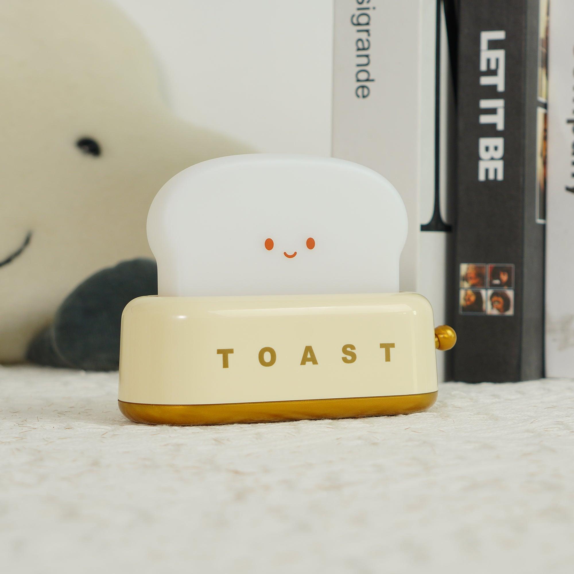 Toaster Nattelys – Metal og Akryl, Varm Hvid til Soveværelse eller Studenterbolig Dekoration