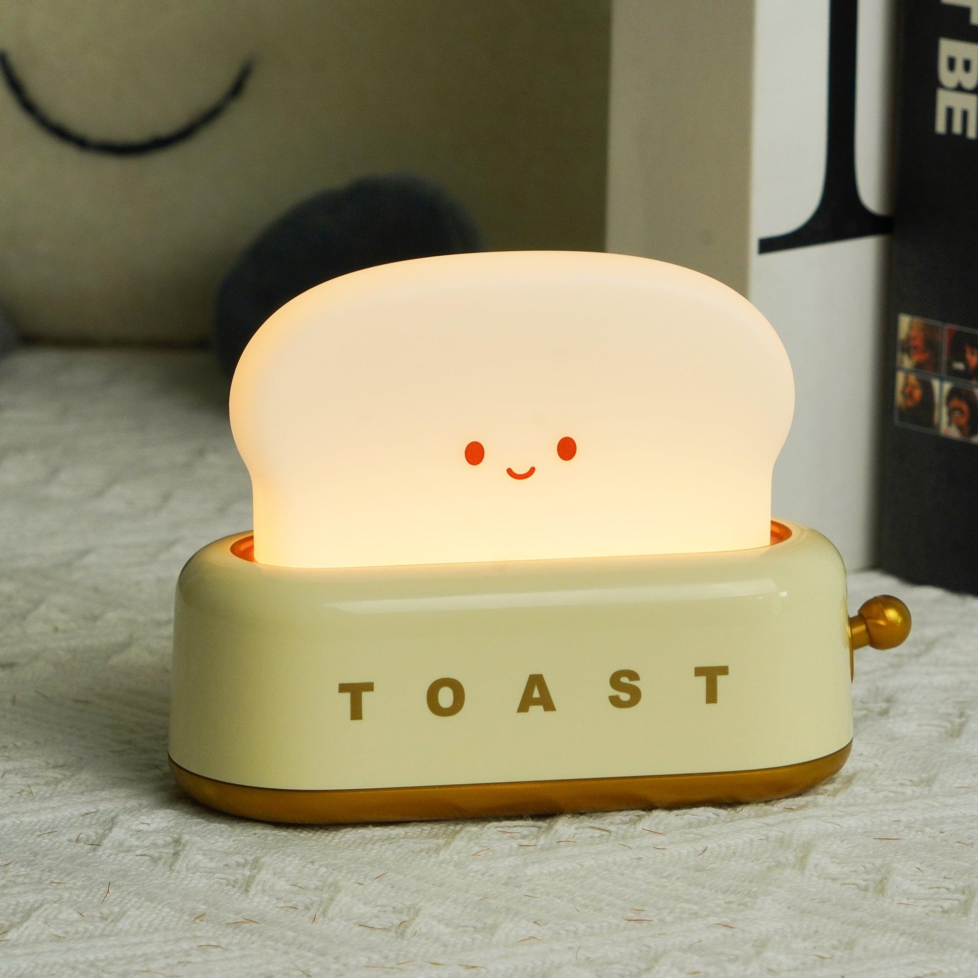 Toaster Nattelys – Metal og Akryl, Varm Hvid til Soveværelse eller Studenterbolig Dekoration