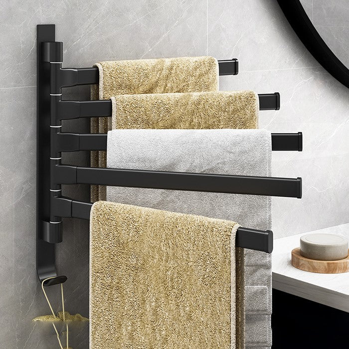 Håndklædeholder – Sort Metal, Minimalistisk Design til Badeværelsesorganisering