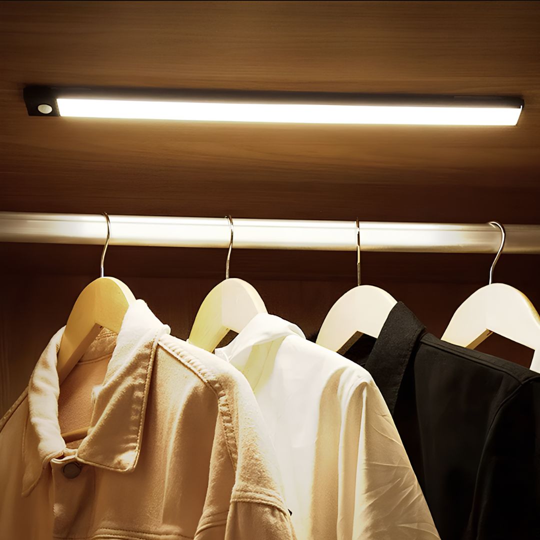 Motion Sensor Lamp – Dimmable, White Light for Closet, Hallway, or Kitchen
