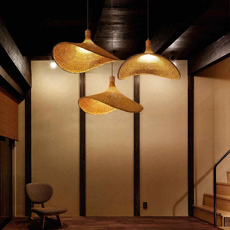 Bamboo Pendant Lamp – Bohemian Design for Dining Room or Living Room