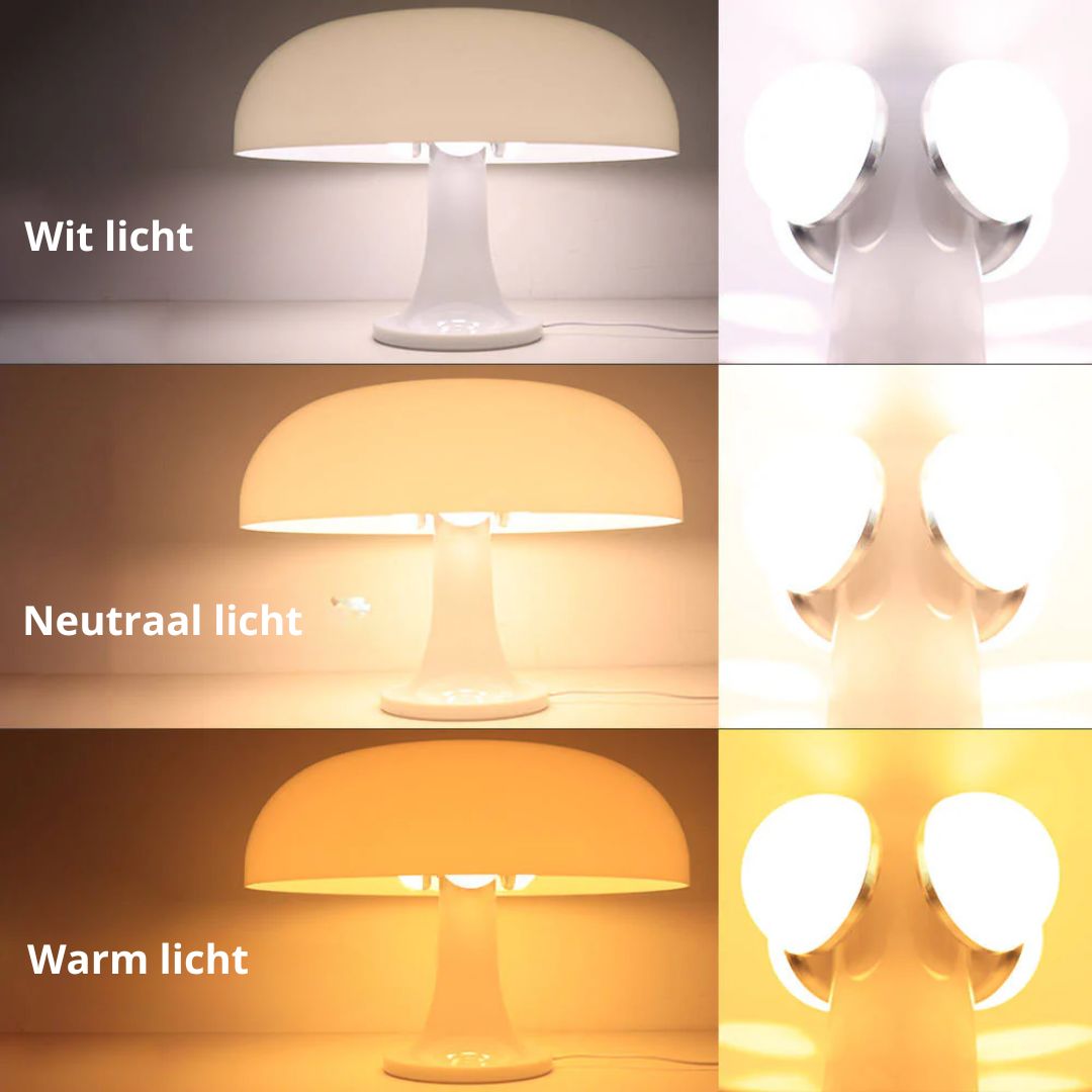 Retro tafellamp – dimbare lamp van ijzer en glas voor de woonkamer of slaapkamer