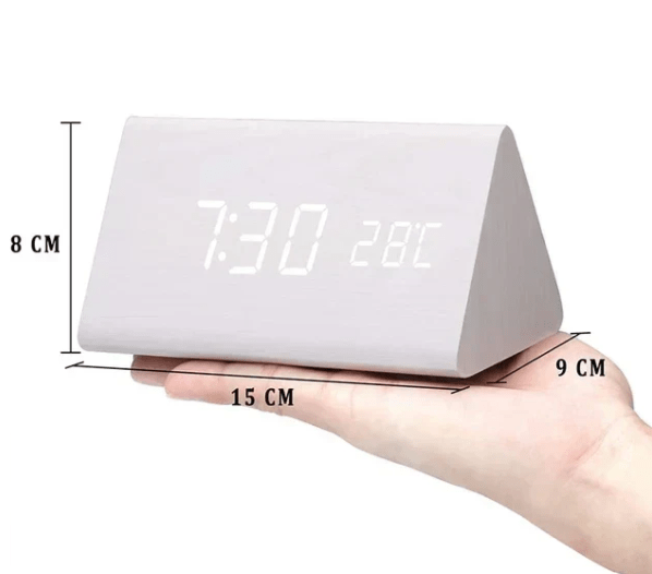 Træur – Minimalistisk design med LED-display og foldefunktion til skrivebord eller natbord