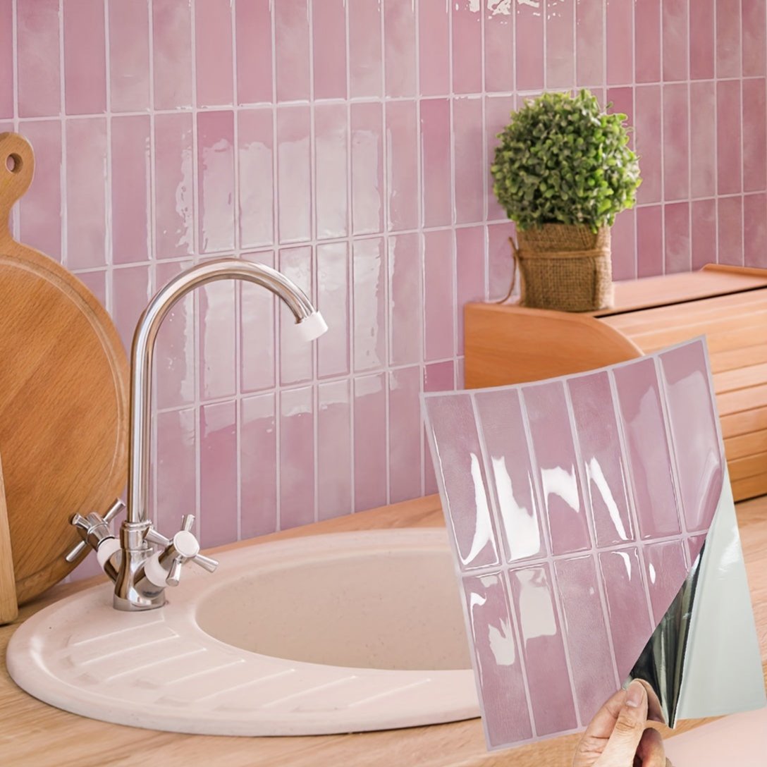 3D Self-adhesive Wall Tiles – Waterproof PVC, Modern Backsplash for Kitchen or Bathroom Decoration