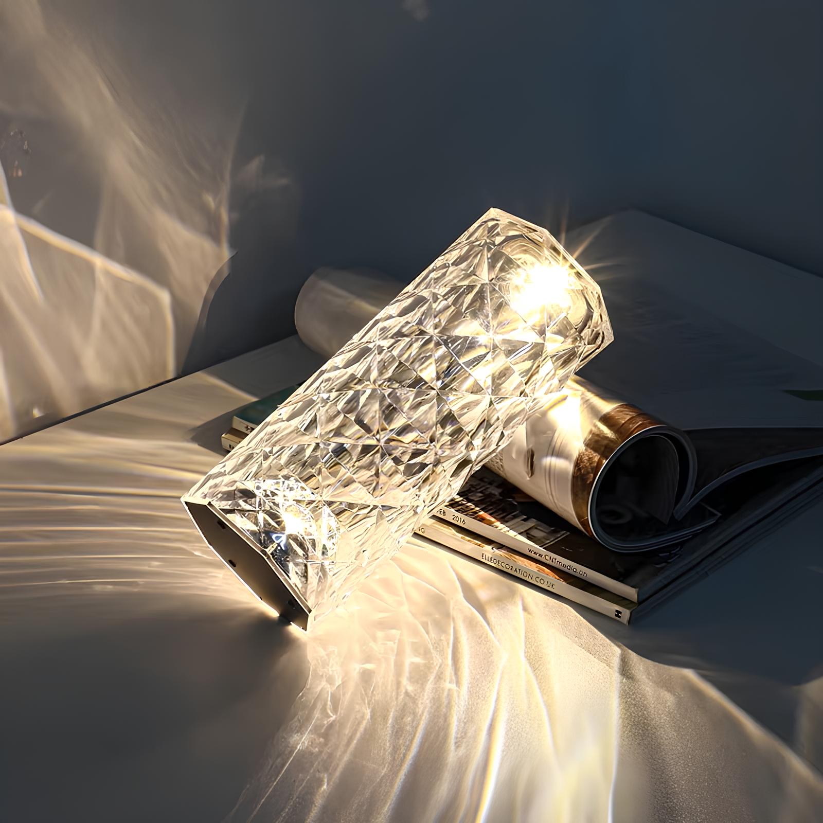 Bordlampe – Akryl, Moderne Design med 16 Farver og Dimmbar Belysning til Stue eller Soveværelse
