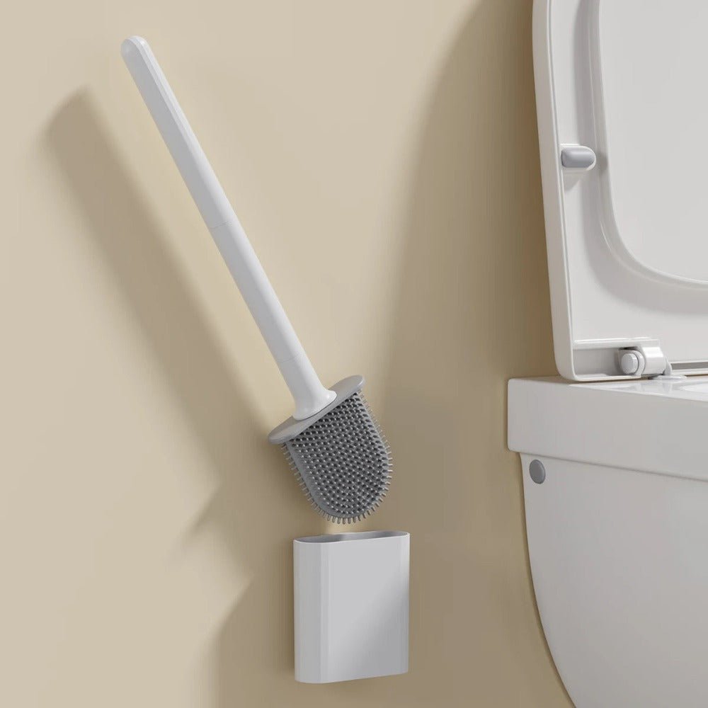 Silikone toiletbørste med vægbeslag – Hygiejnisk og effektiv til toilet og badeværelse