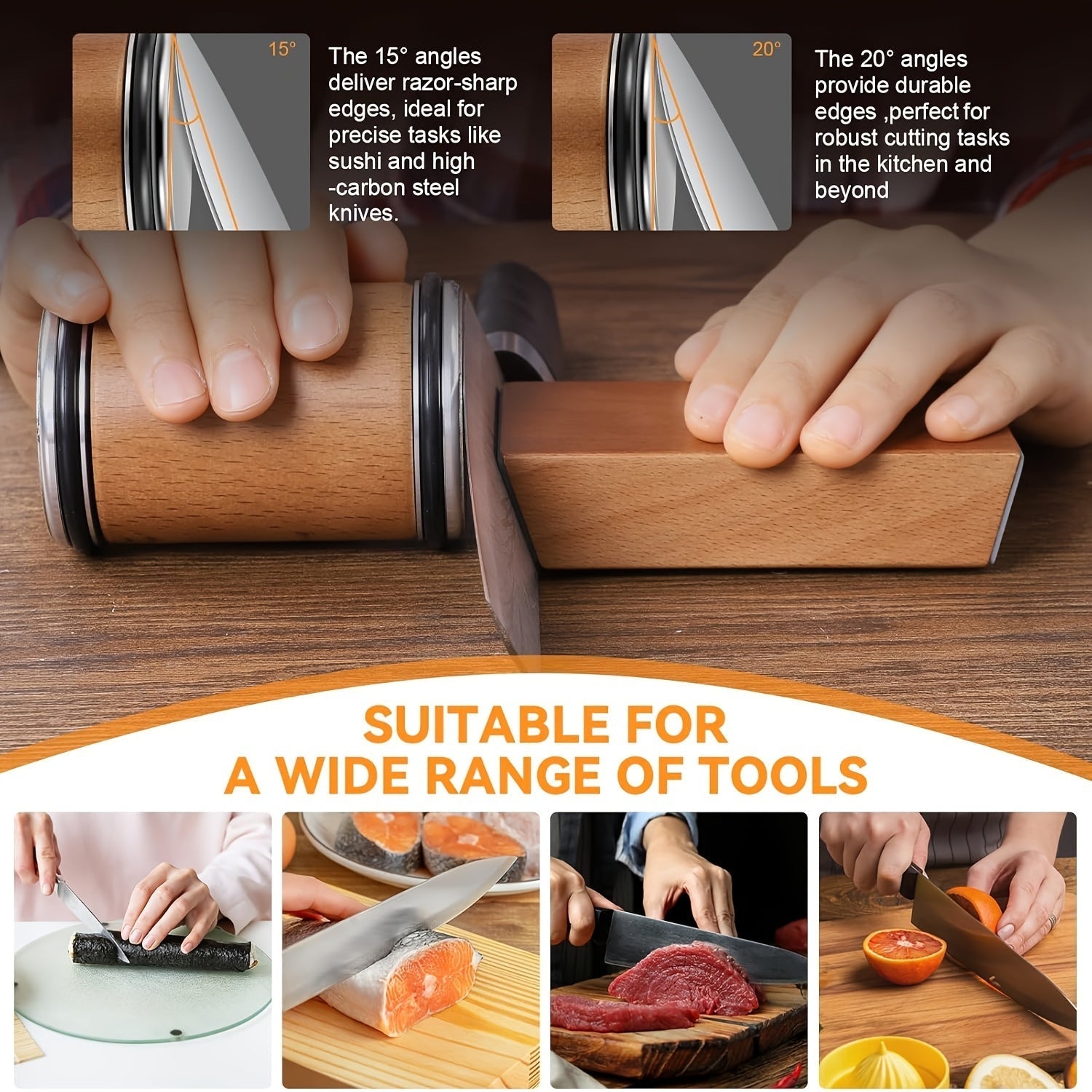 Magnetic knife blade – diamond coating with wood and metal, for kitchen and woodworking tools