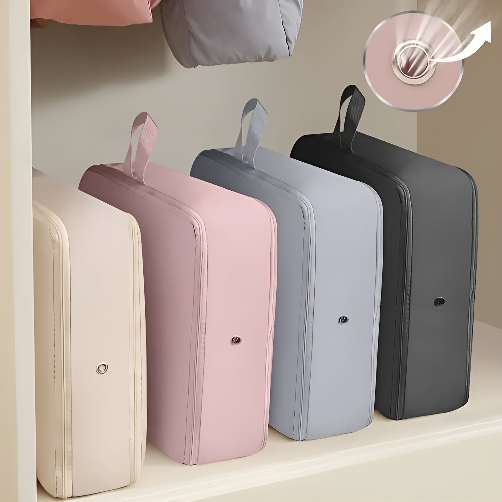 Compression Bag for Clothes – Transparent, Space-Saving for Clothes and Bedding in the Closet