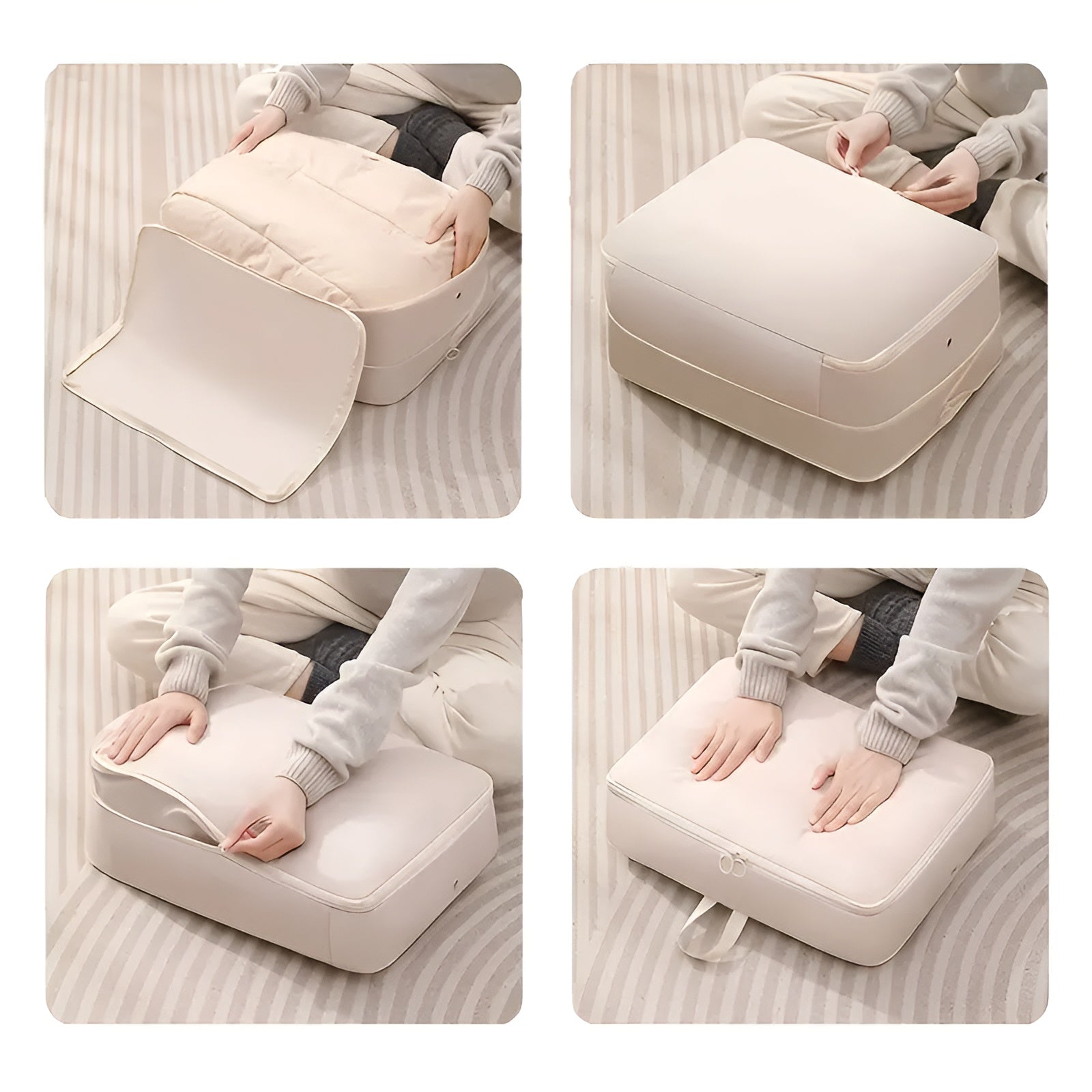 Compression Bag for Clothes – Transparent, Space-Saving for Clothes and Bedding in the Closet