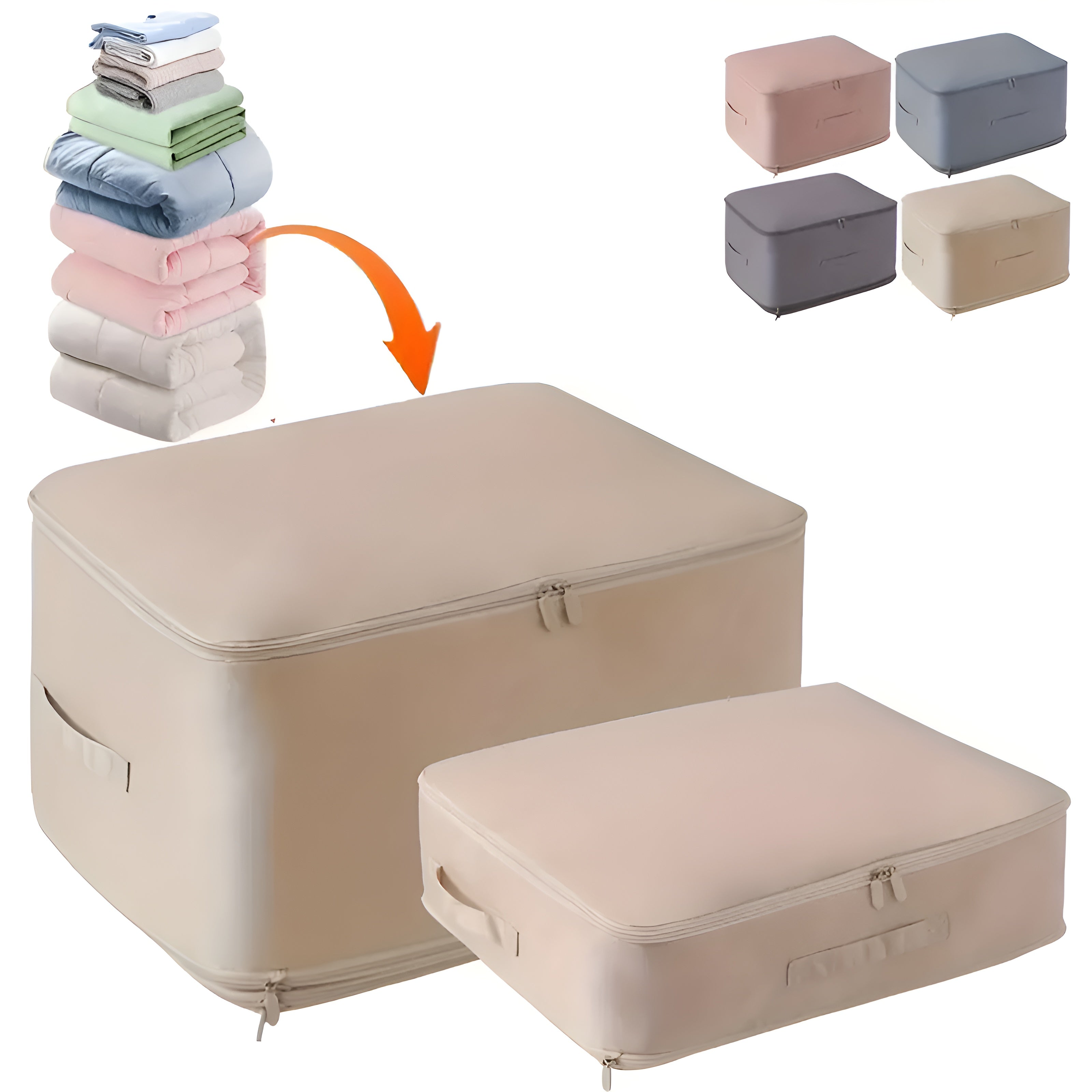 Compression Bag for Clothes – Transparent, Space-Saving for Clothes and Bedding in the Closet