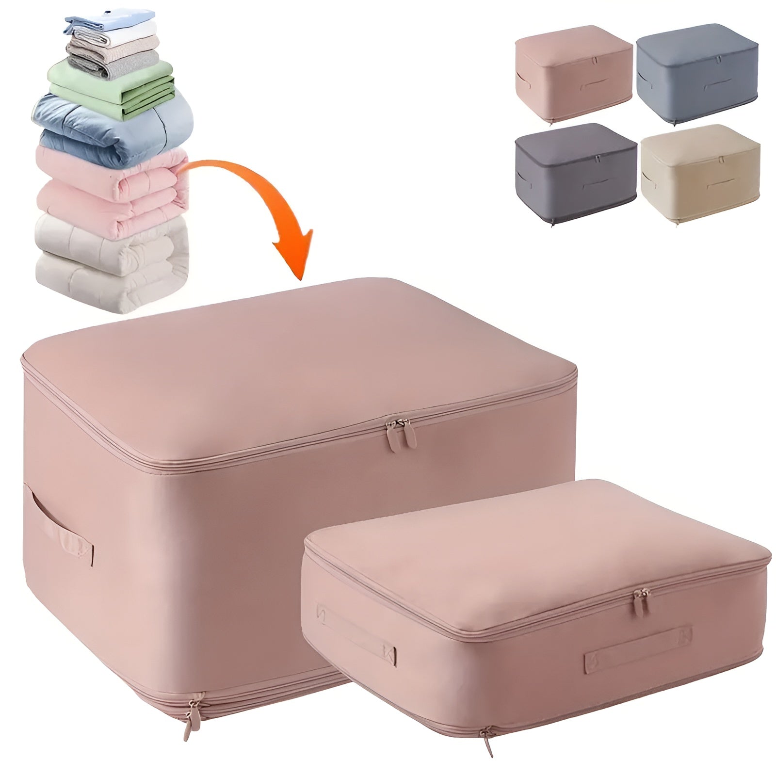 Compression Bag for Clothes – Transparent, Space-Saving for Clothes and Bedding in the Closet