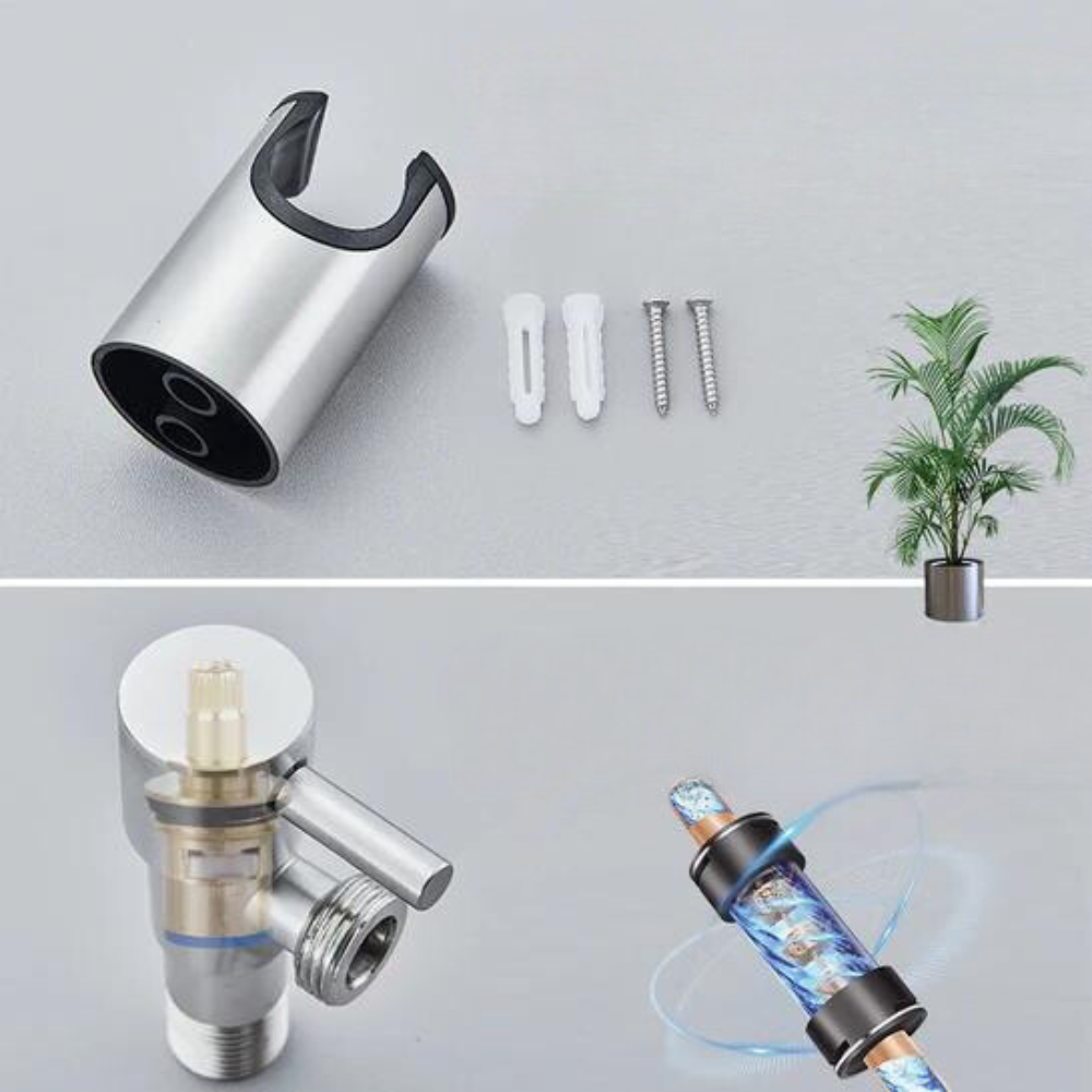 Bidet-handdouche – roestvrij staal, modern design met een slang van 1,2 m voor hygiënisch gebruik in de badkamer