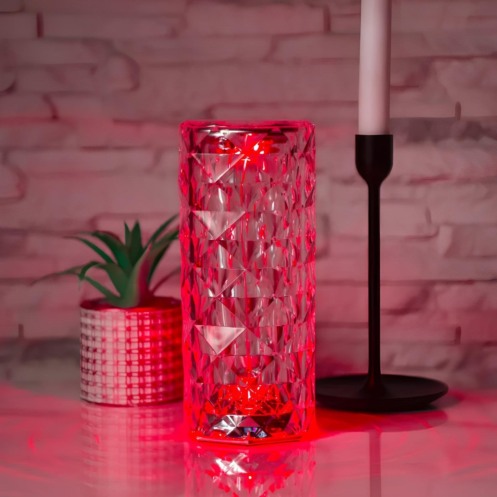Bordlampe – Akryl, Moderne Design med 16 Farver og Dimmbar Belysning til Stue eller Soveværelse
