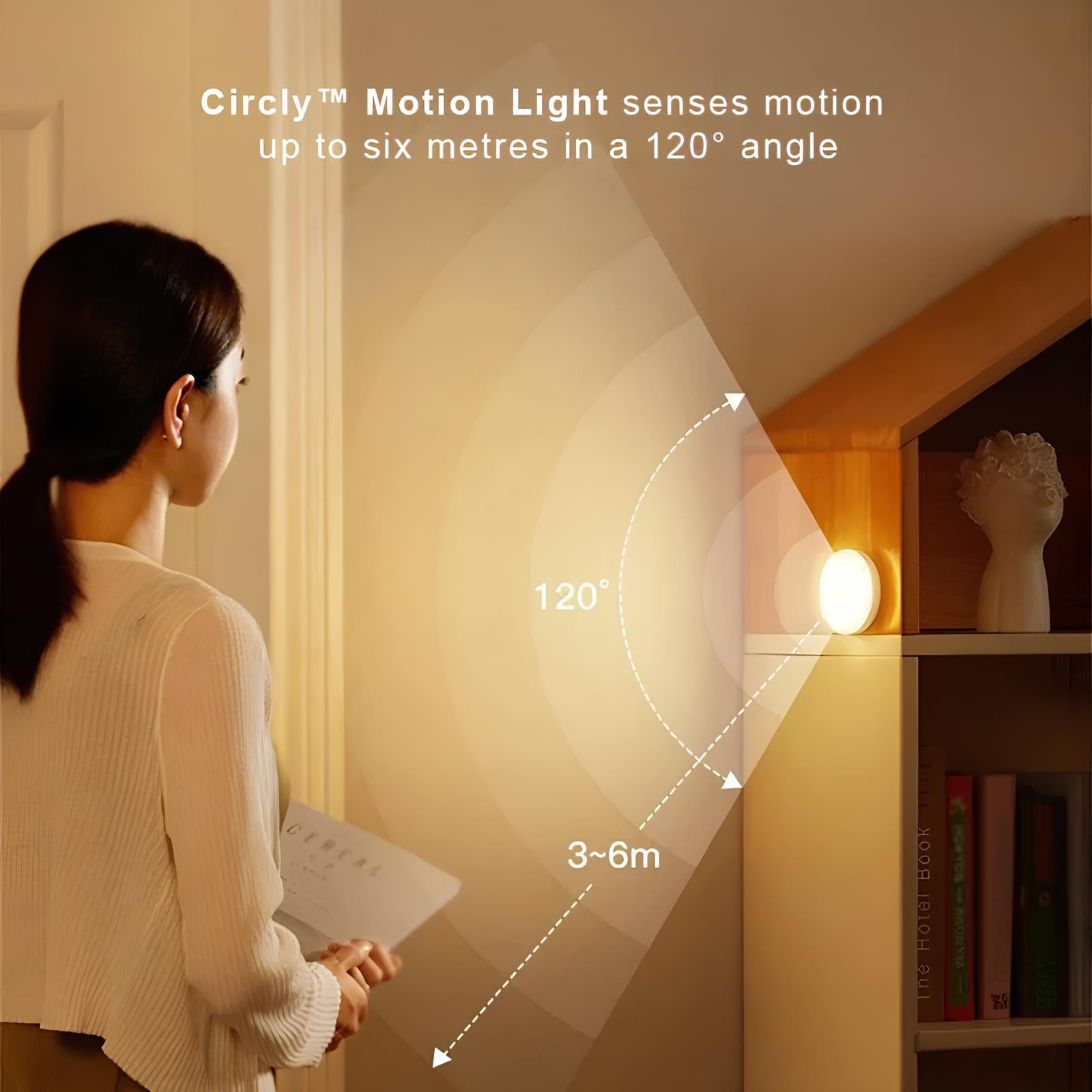 Bevægelsessensor Lampe – Hvid, Kompakt Design til Entré, Trappe eller Skab