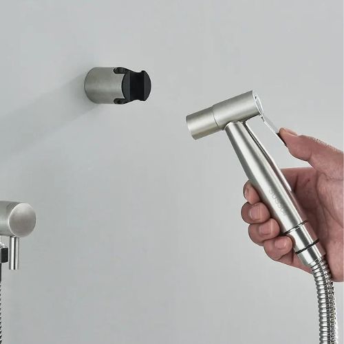 Bidet-handdouche – roestvrij staal, modern design met een slang van 1,2 m voor hygiënisch gebruik in de badkamer