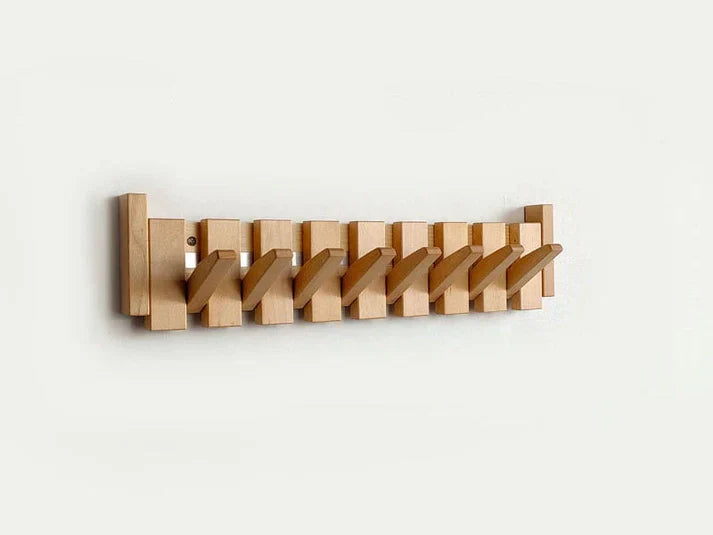 Coat rack – Clover-shaped in brown for hallway, living room, or bedroom