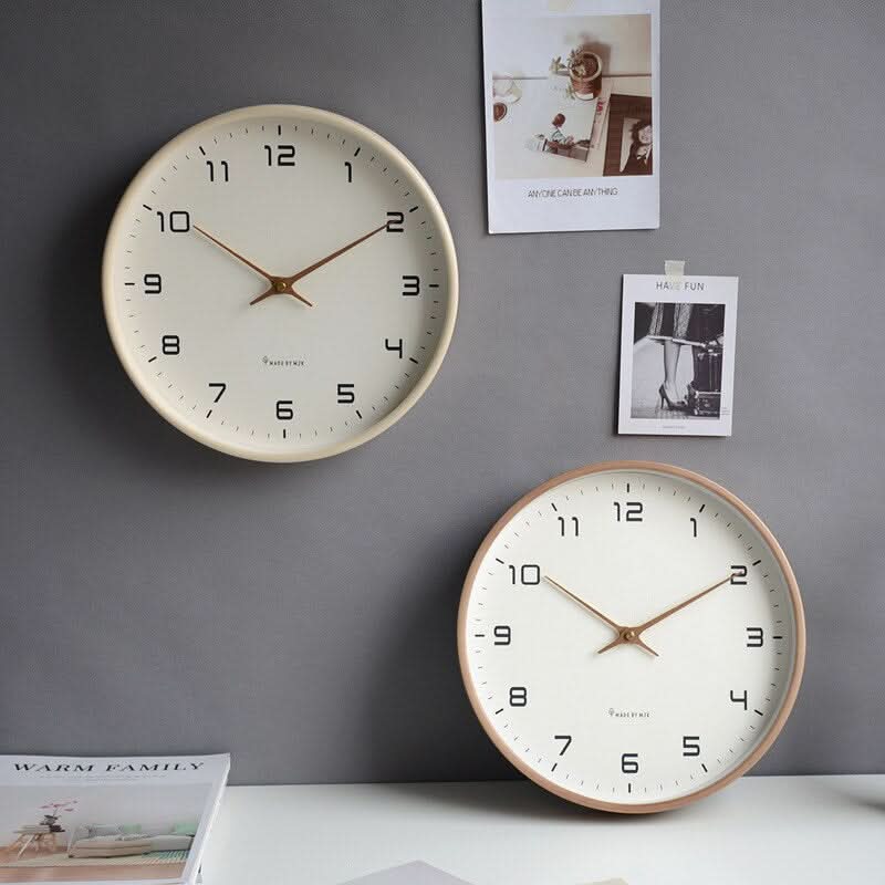 Træ Vægur – Naturligt Træ, Skandinavisk Minimalistisk Design til Stue eller Soveværelse