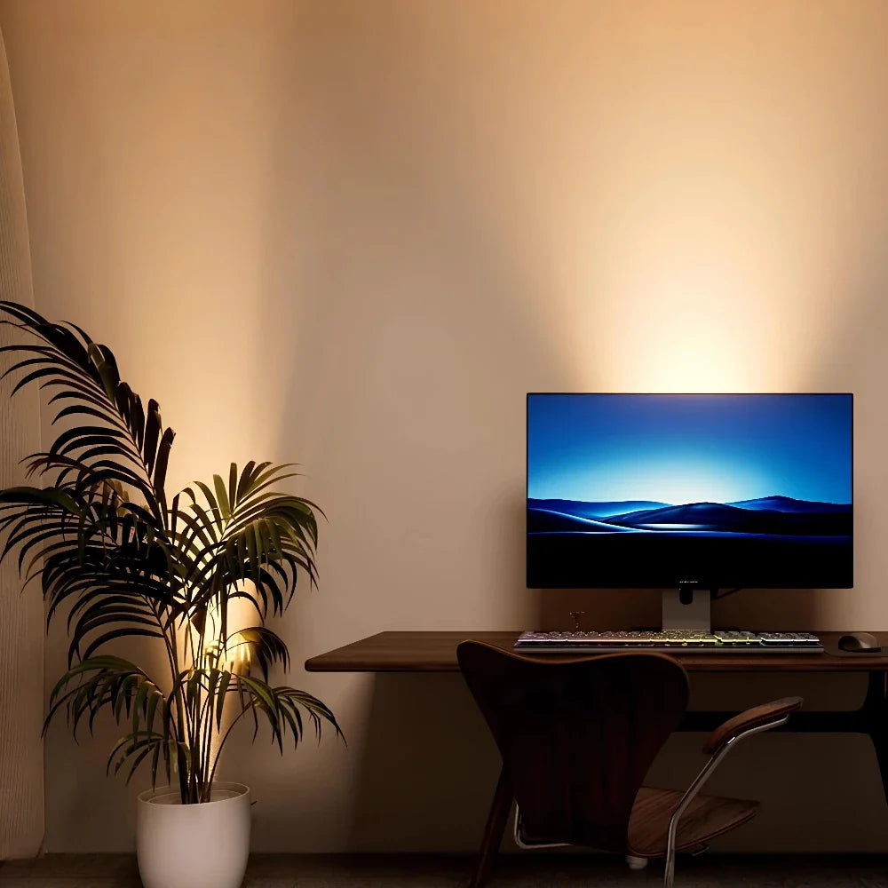Dimmable Spotlight – White, Modern Wall Lamp with Remote Control for Living Room or Bedroom